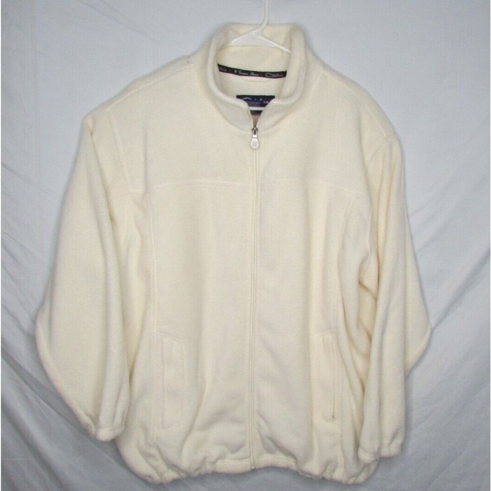 Catalina Woman 4 Season Fleece Full Zip Jacket Drawstring Waist Size 1X 16w/18w